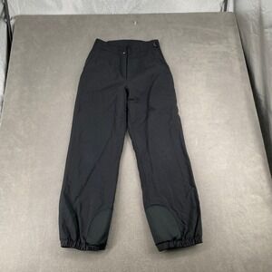 Obermeyer Ladies Black Insulated Ski Pants Size 8 High Waist Snow Trousers